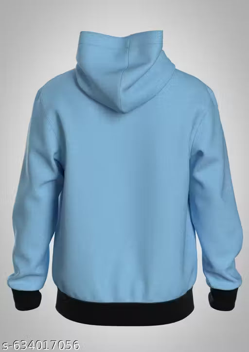 Men's Hoodie , Blue , Cotton