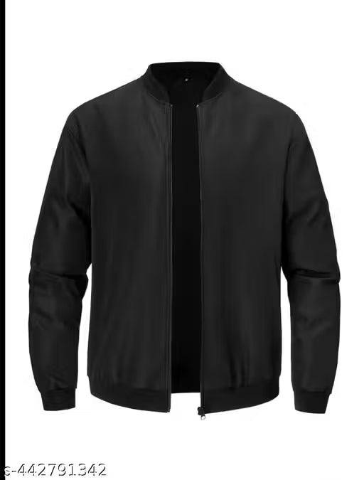 Buy Men Black Solid Full Sleeves Casual Jacket