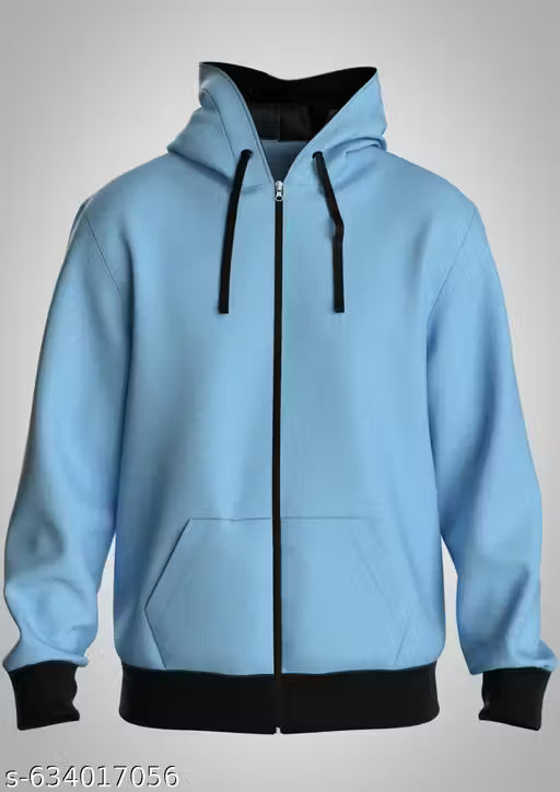 Men's Hoodie , Blue , Cotton